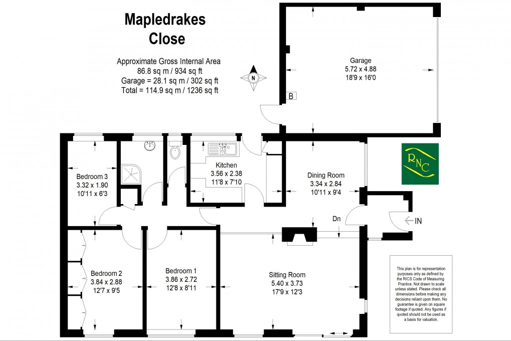 Floorplan for Mapledrakes Close, Ewhurst