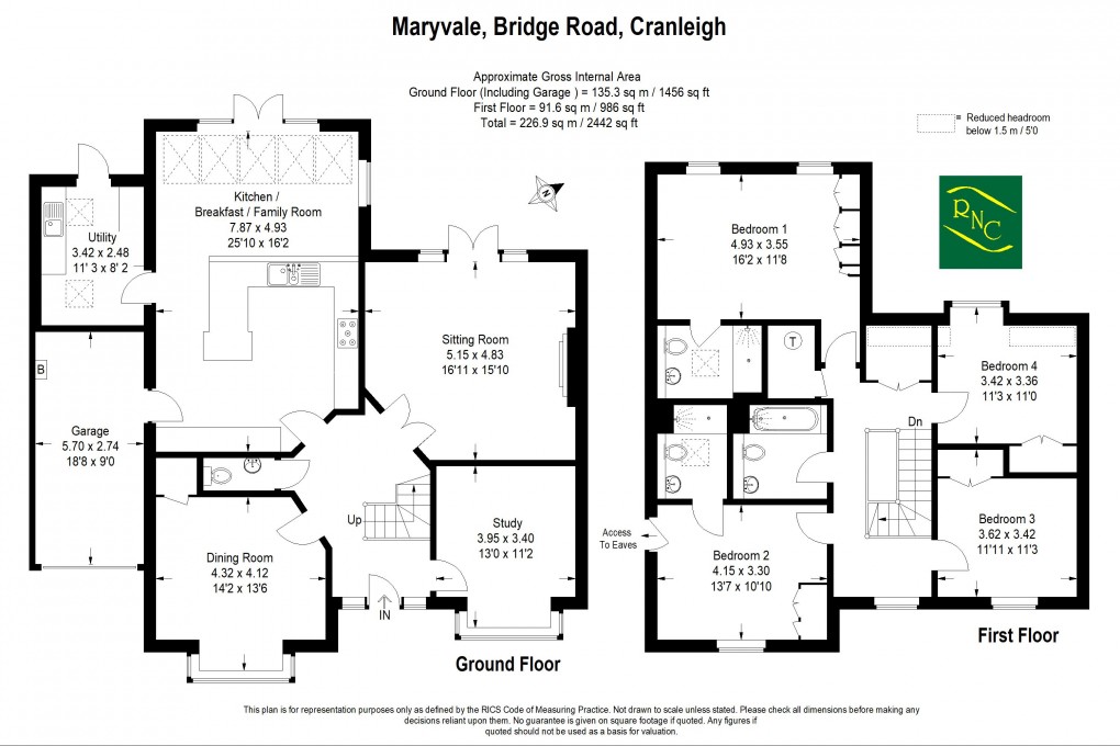 Floorplan for Bridge Road, Cranleigh