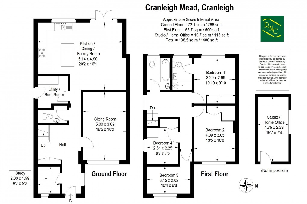 Floorplan for Cranleigh Mead, Cranleigh