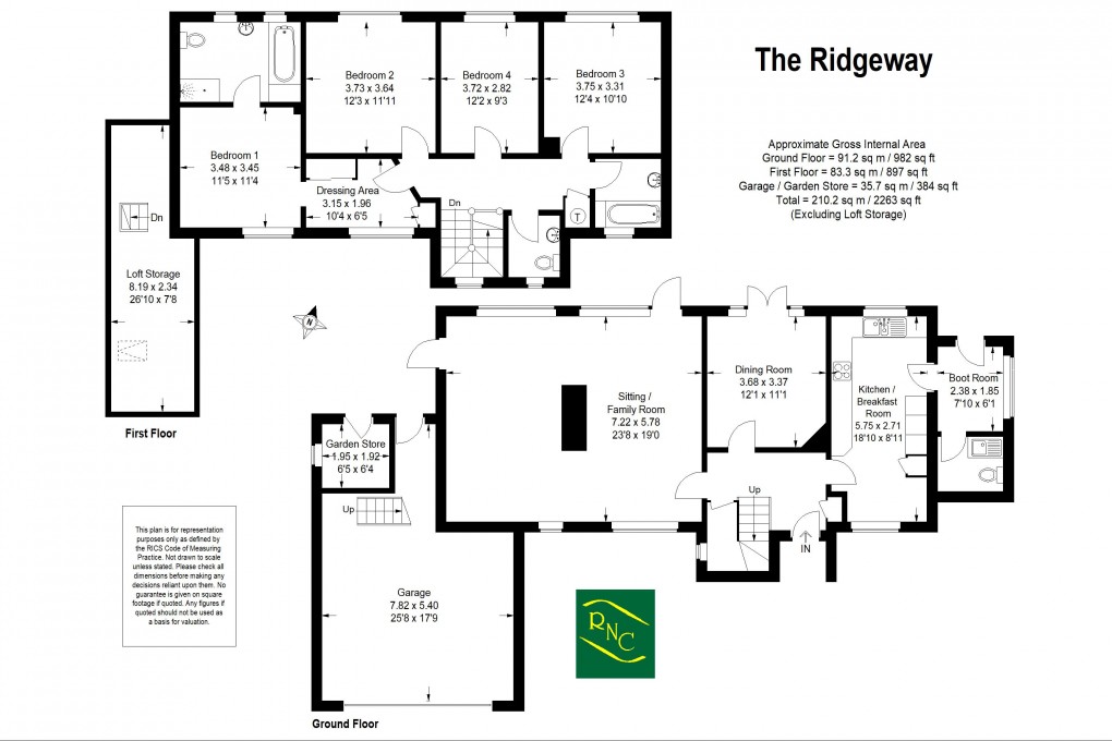 Floorplan for The Ridgeway, Cranleigh