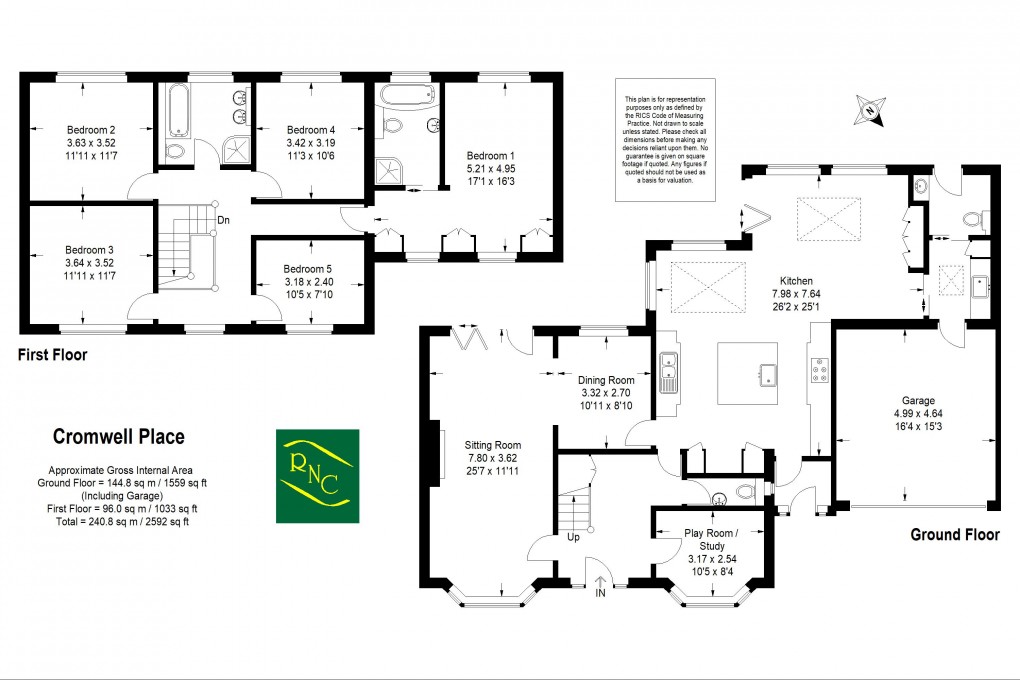 Floorplan for Cromwell Place, Cranleigh