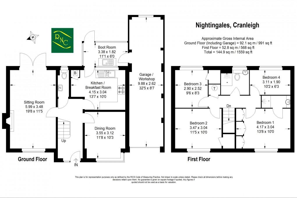 Floorplan for Nightingales, Cranleigh