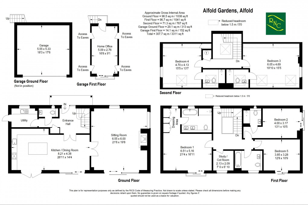 Floorplan for Barons Drive, Alfold, Cranleigh