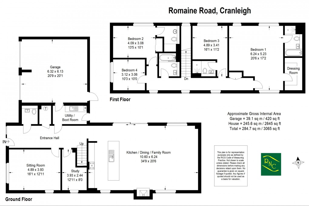 Floorplan for Romaine Road, Cranleigh