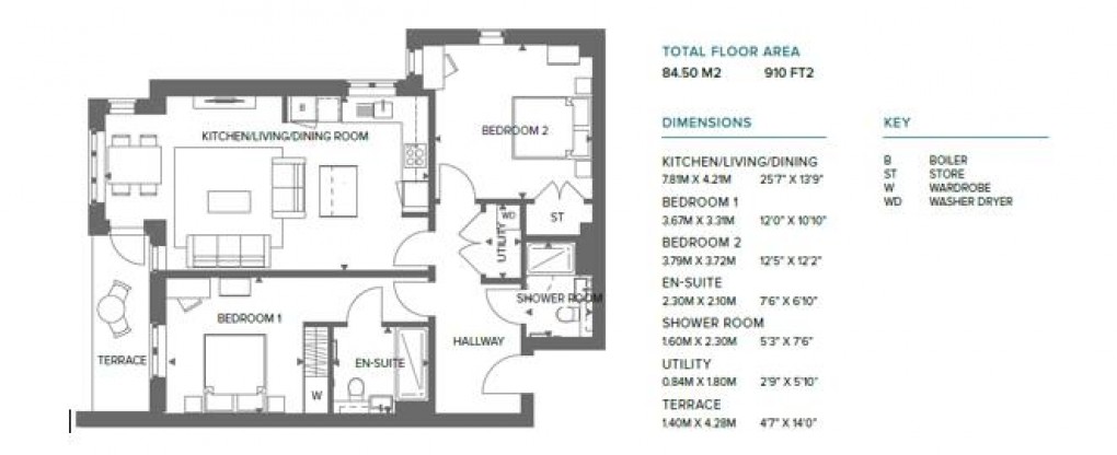 Floorplan for Cranleigh Coves by Pegasus Homes
