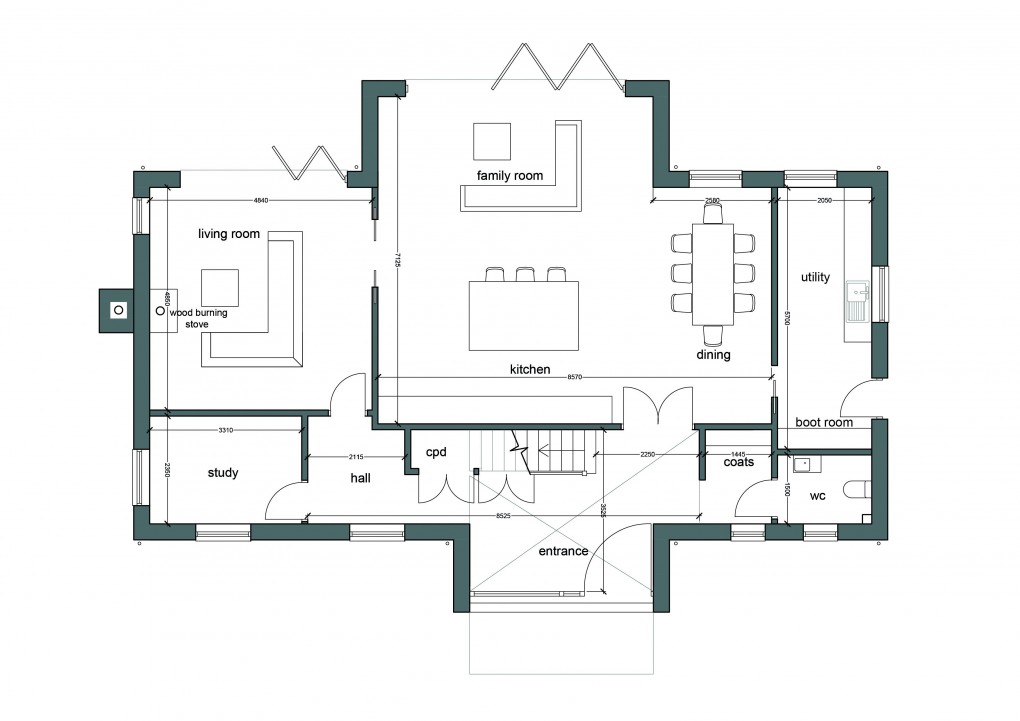 Floorplan for Wildwood Meadows, Surrey/Sussex border. Horsham and Guildford nearby