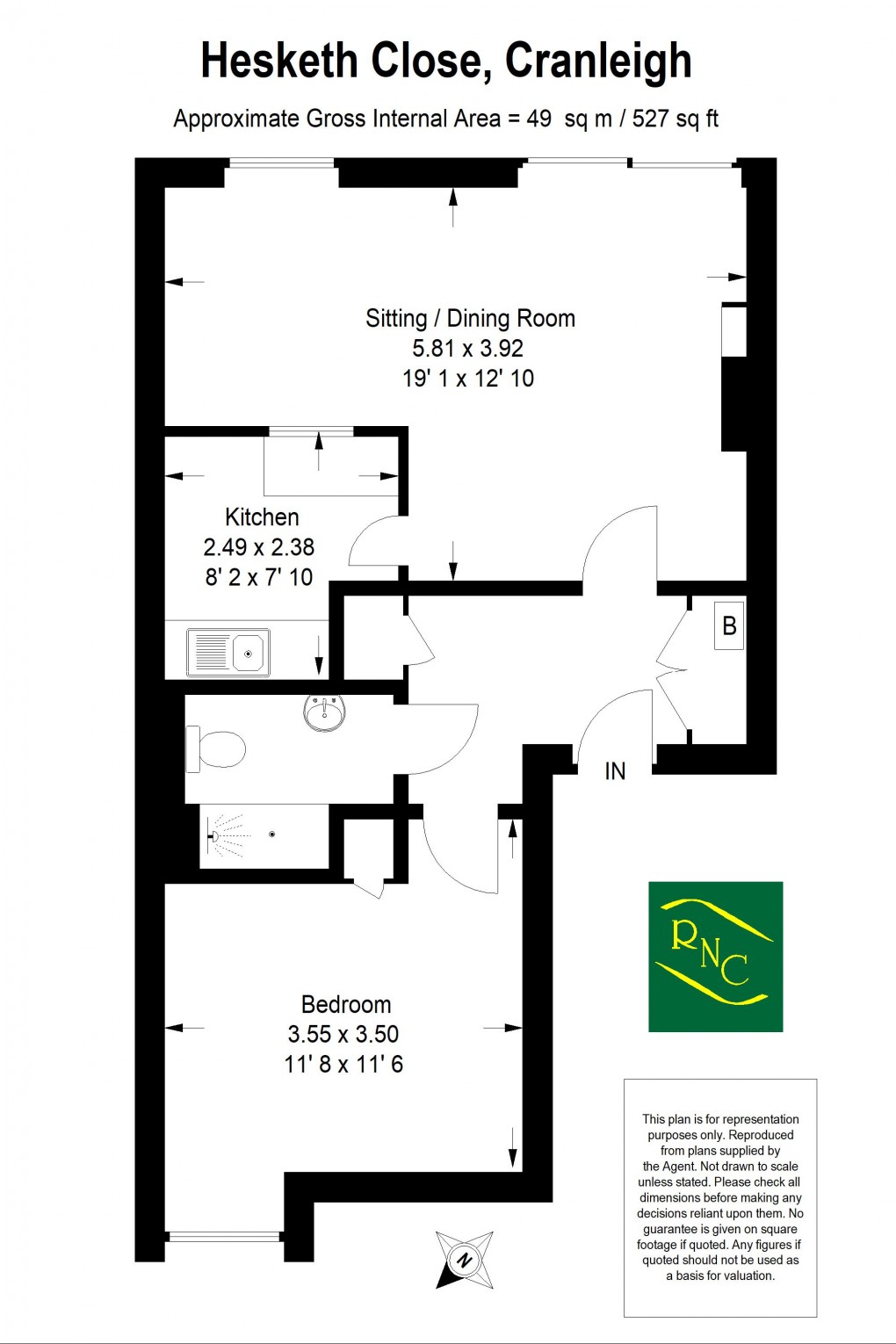 Floorplan for Hesketh Close, Cranleigh