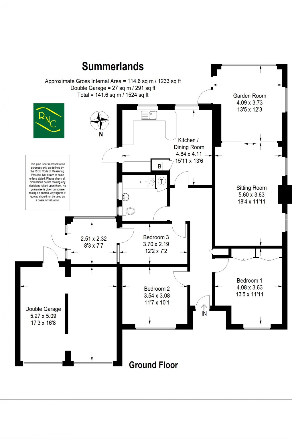 Floorplan for Summerlands, Cranleigh