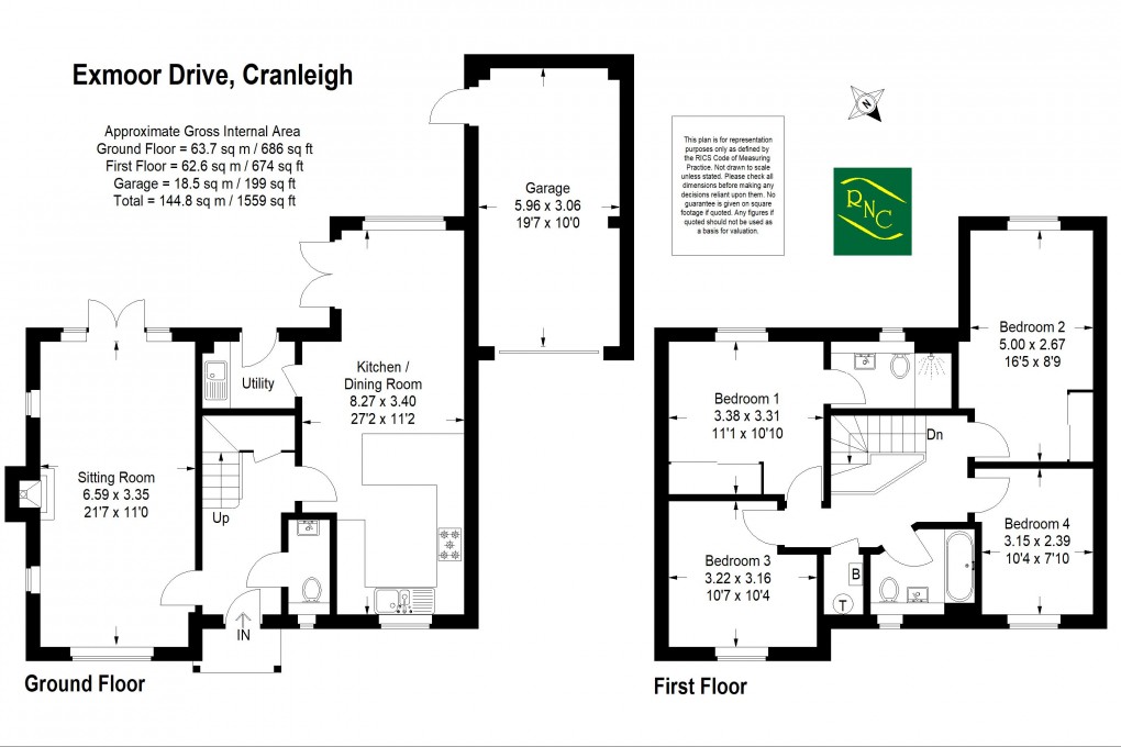 Floorplan for Exmoor Drive, Cranleigh