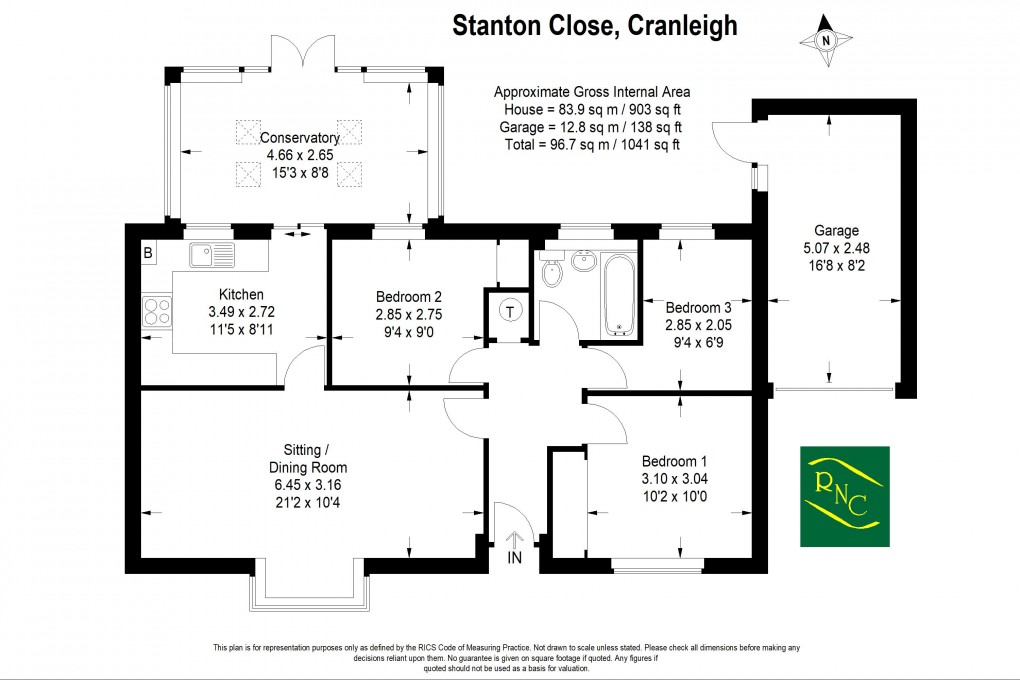 Floorplan for Stanton Close, Cranleigh
