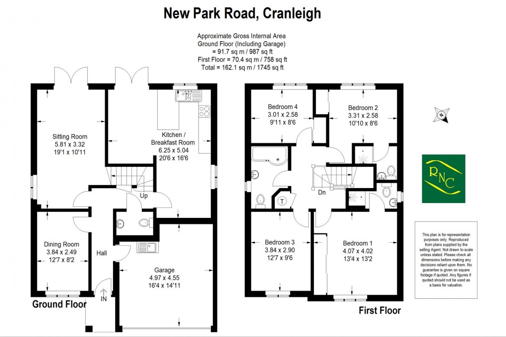 Floorplan for New Park Road, Cranleigh, GU6
