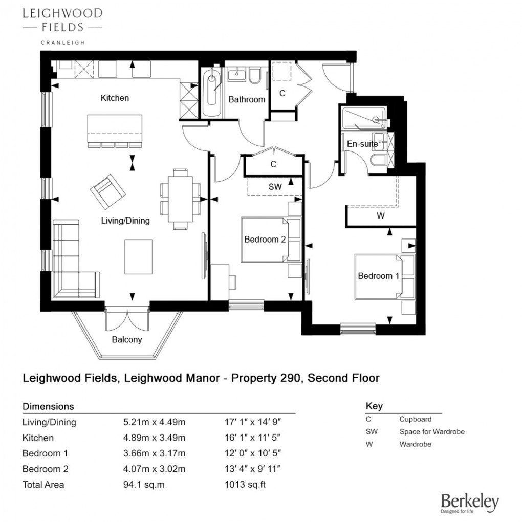 Floorplan for The Orchards, Leighwood Fields, GU6