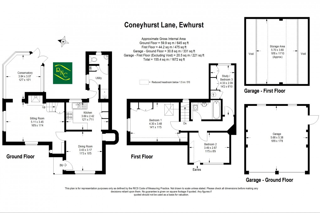 Floorplan for Coneyhurst Lane, Ewhurst