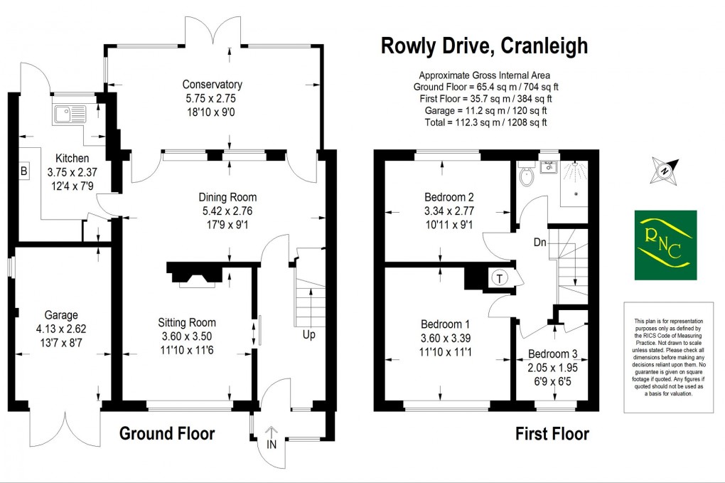 Floorplan for Rowly Drive, Cranleigh, GU6