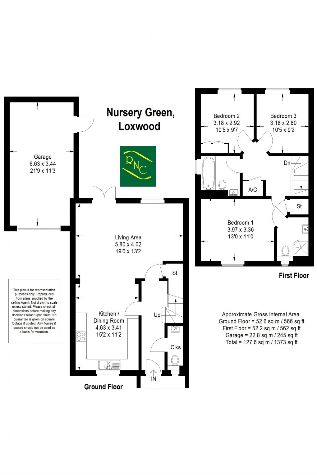 Floorplan for Nursery Green, Loxwood