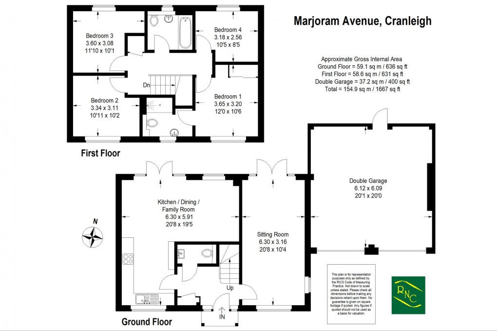 Floorplan for Marjoram Avenue, Cranleigh, GU6