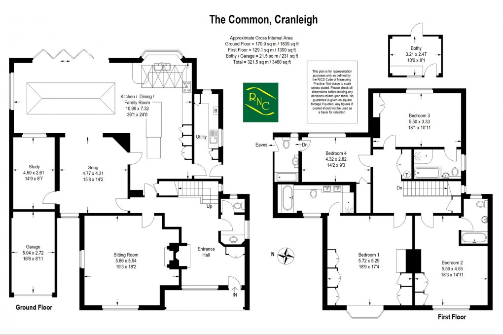 Floorplan for The Common, Cranleigh, GU6