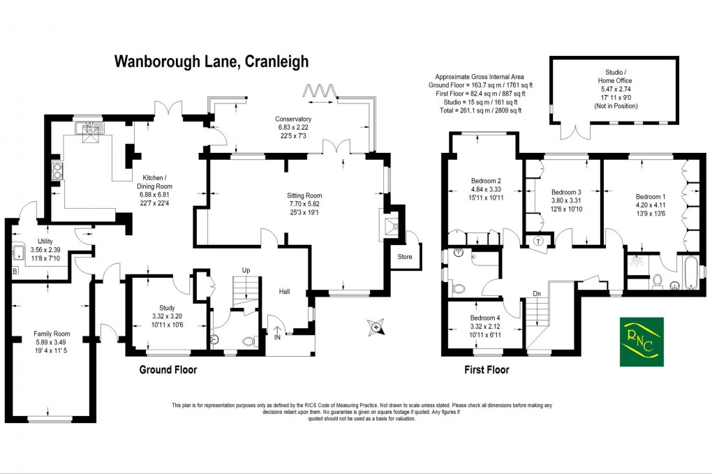 Floorplan for Wanborough Lane, Cranleigh, GU6
