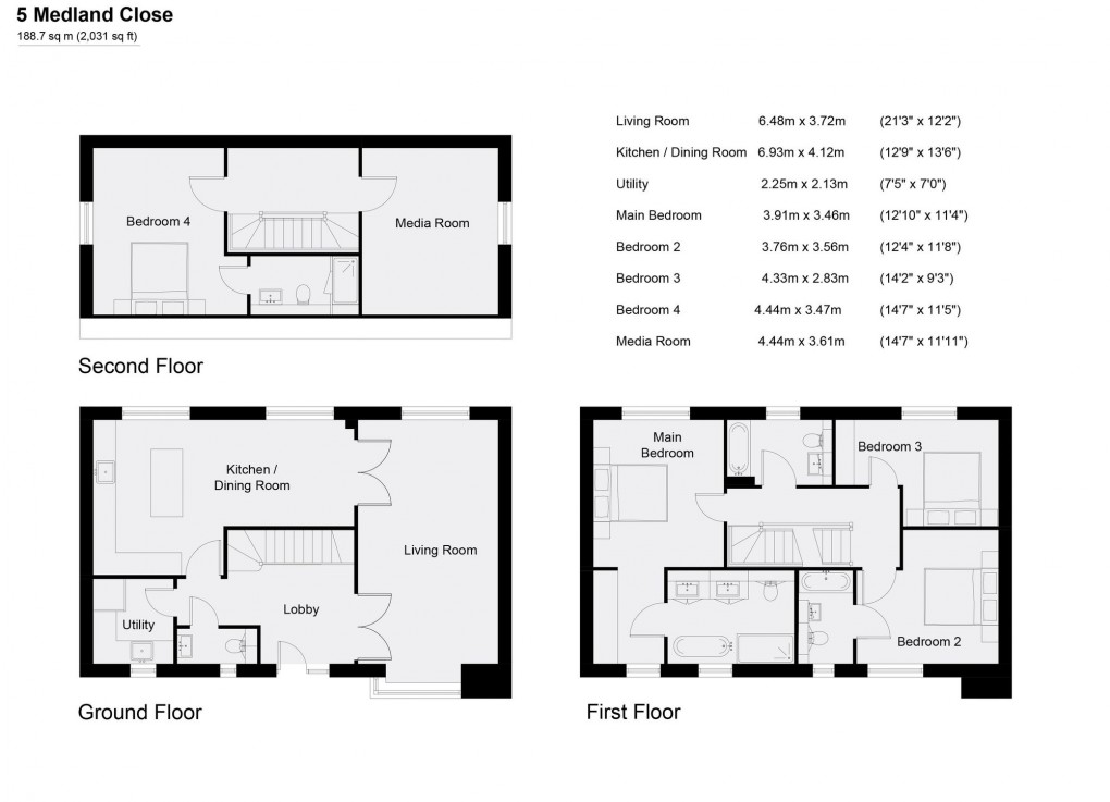 Floorplan for Medlands, Alfold, GU6
