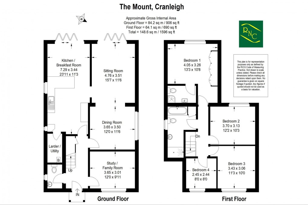 Floorplan for The Mount, Cranleigh, GU6
