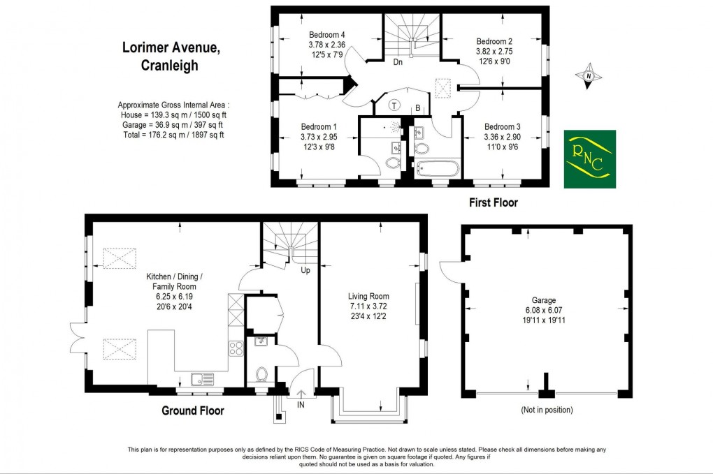 Floorplan for Lorimer Avenue, Cranleigh, GU6