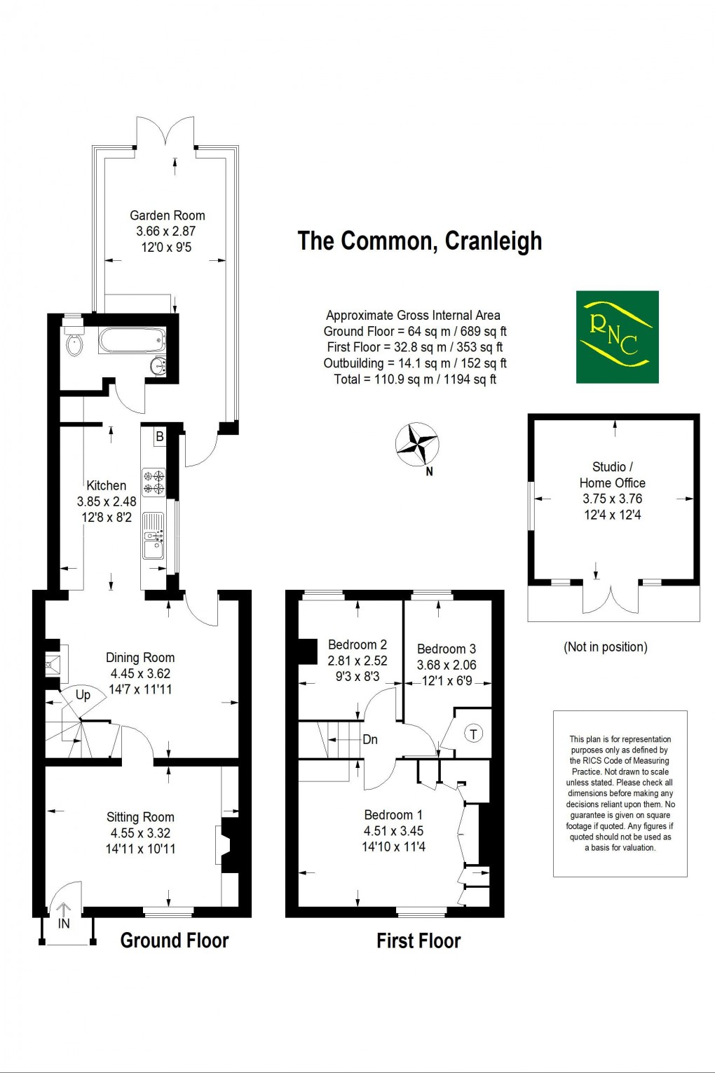 Floorplan for The Common, Cranleigh, GU6
