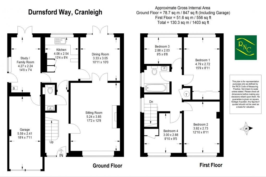 Floorplan for Durnsford Way, Cranleigh, GU6