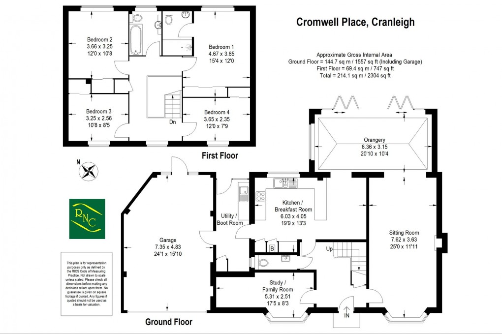 Floorplan for Cromwell Place, Cranleigh, GU6