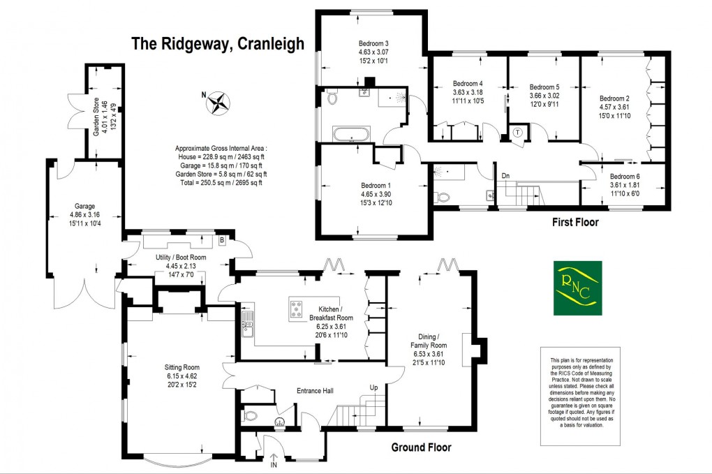 Floorplan for The Ridgeway, Cranleigh, GU6