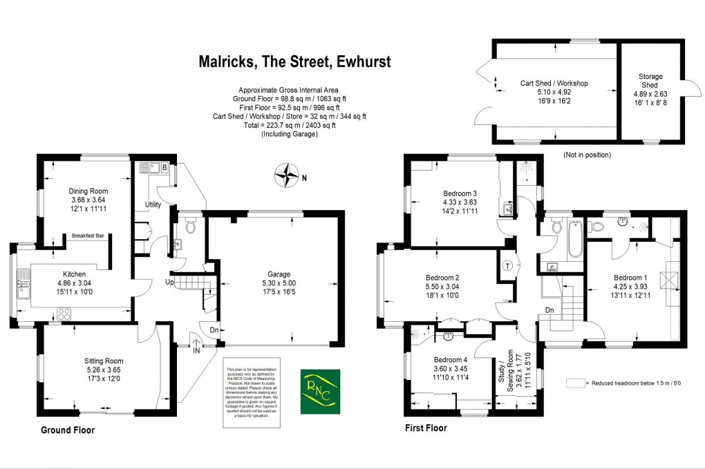 Floorplan for The Street, Ewhurst, GU6