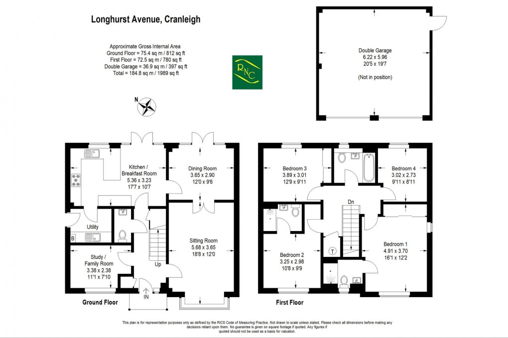 Floorplan for Longhurst Avenue, Cranleigh, GU6