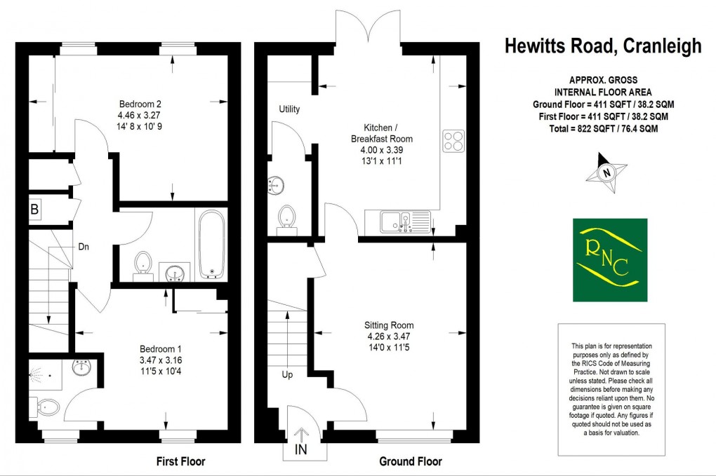 Floorplan for Hewitts Road, Cranleigh, GU6