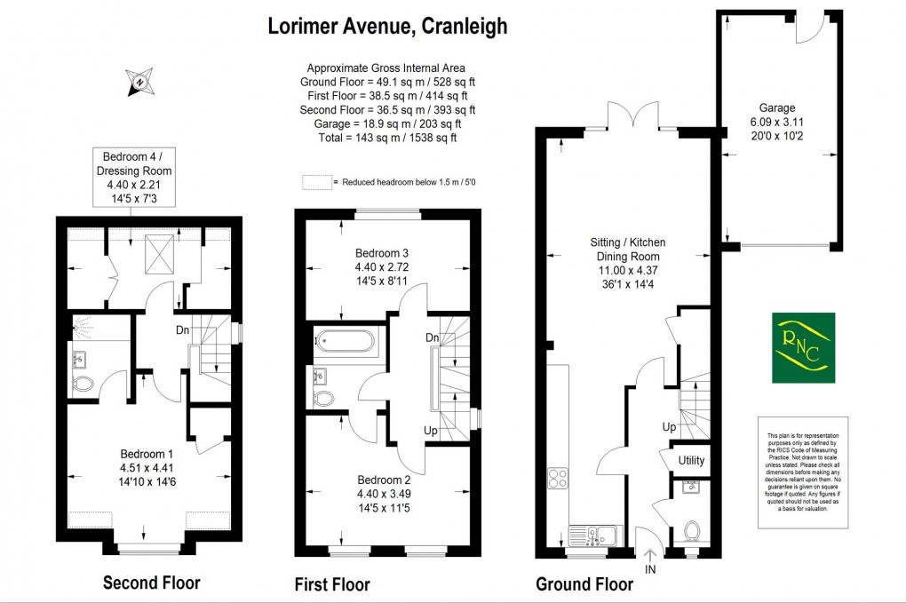 Floorplan for Lorimer Avenue, Cranleigh, GU6