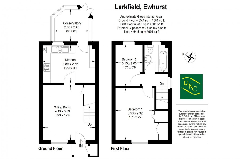 Floorplan for Larkfield, Ewhurst, GU6